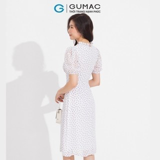 Đầm nữ GUMAC cổ bèo nhún  DD05087