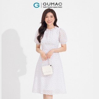Đầm nữ GUMAC cổ bèo nhún  DD05087