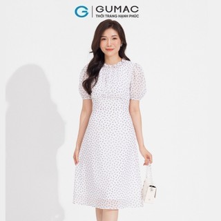 Đầm nữ GUMAC cổ bèo nhún  DD05087
