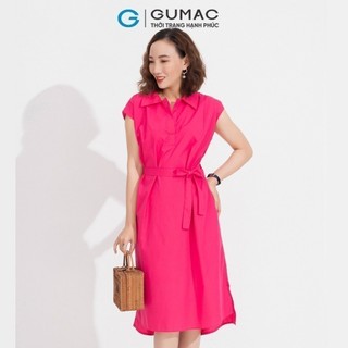 Đầm nữ GUMAC sơ mi vai kiểu  DD05041