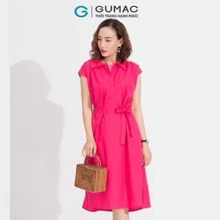 Đầm nữ GUMAC sơ mi vai kiểu  DD05041