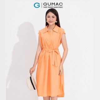 Đầm nữ GUMAC sơ mi vai kiểu  DD05041