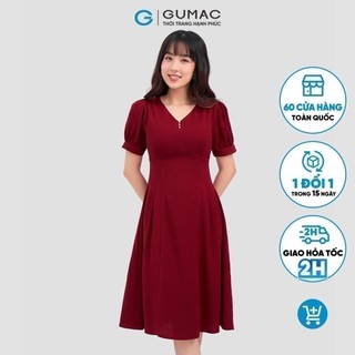 Đầm nữ GUMAC kiểu nút ngọc  DC12070