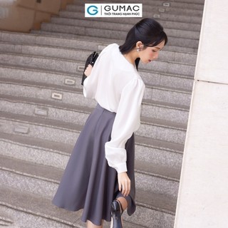 Chân váy nữ GUMAC basic dáng xòe B4  BVE00014