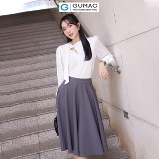 Chân váy nữ GUMAC basic dáng xòe B4  BVE00014