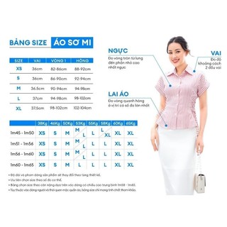 Áo sơ mi nữ GUMAC đô kiểu  AD04032