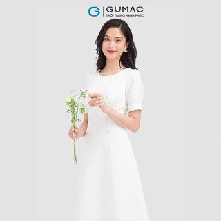 Đầm nữ GUMAC A xếp ly ngực  DC10080