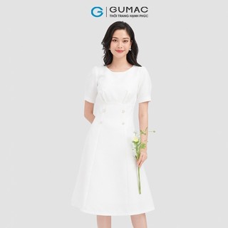 Đầm nữ GUMAC A xếp ly ngực  DC10080