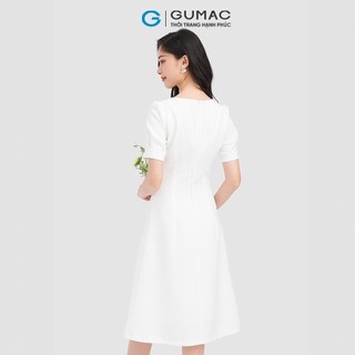 Đầm nữ GUMAC A xếp ly ngực  DC10080