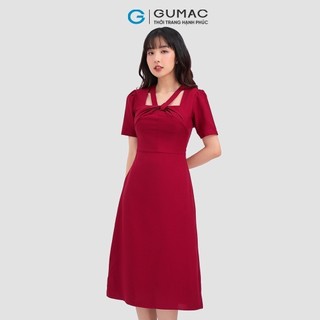 Đầm nữ GUMAC xoắn cổ  DC12003