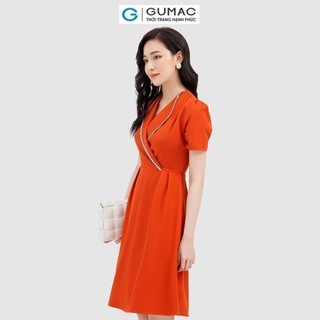 Đầm nữ GUMAC phối đăng ten DB928 