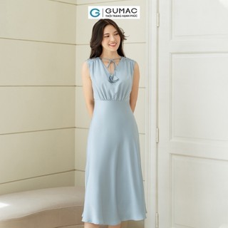 Đầm nữ GUMAC A nơ cách điệu  DD08042