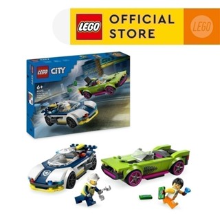 LEGO CITY 60415 Đồ chơi lắp ráp Xe cảnh sát truy đuổi tội phạm  213 chi tiết  