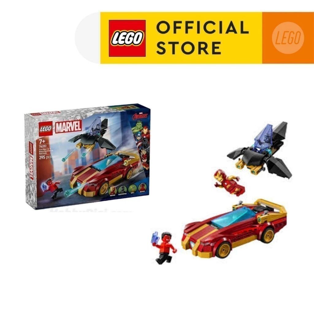 LEGO SUPERHEROES 76310 Đồ Chơi Lắp Ráp Xe Người Sắt, Black Panther Đấu Với Hulk (295 chi tiết)