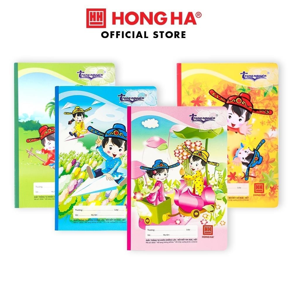 [Lốc 10 cuốn]  Vở 4 Ô ly 48 trang Hồng Hà School Trạng Nguyên - 0555