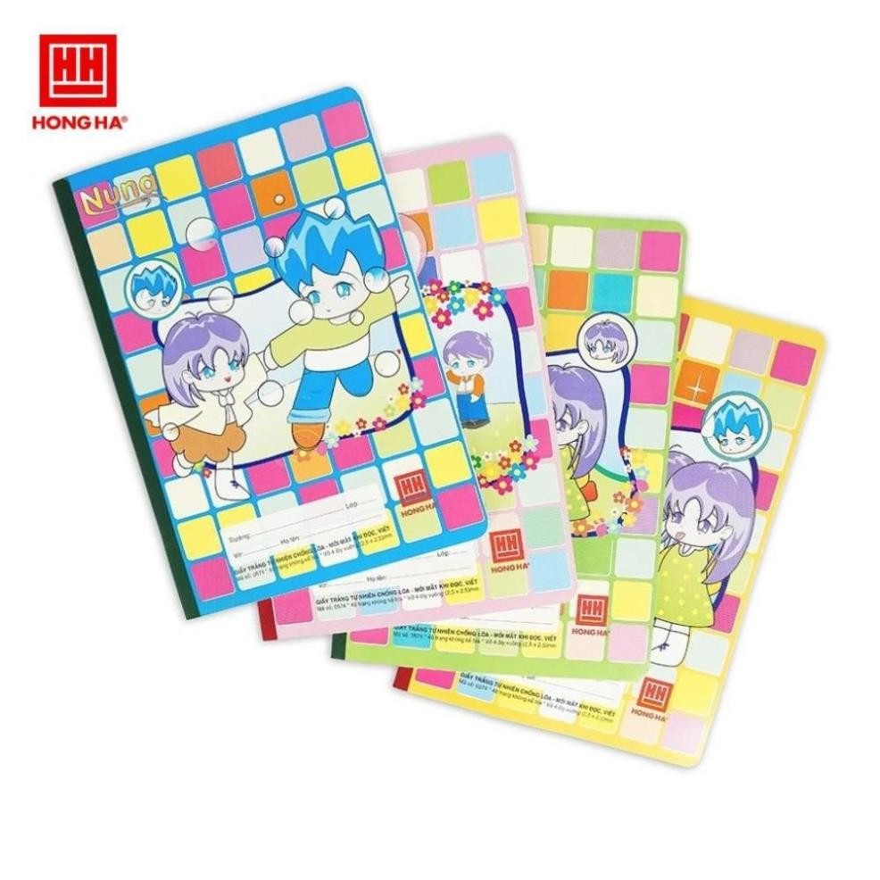 [Lốc 10 cuốn]  Vở 4 Ô ly 48 trang Hồng Hà School Nuna (0574)