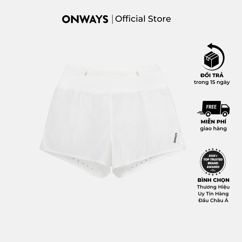 ONWAYS Quần Short Thể Thao Nam Chạy Bộ Lưng Thun, Xẻ Lai Cao, Mỏng Nhẹ VISION RUNNING M4182