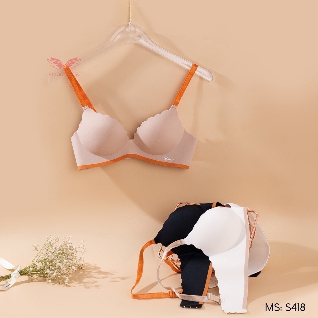 Áo lót không gọng nâng ngực VINGO/VINGORIA thiết kế không viền đúc su mát lạnh S418 - S436 | BigBuy360 - bigbuy360.vn