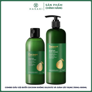   DAILY  Combo Dầu Gội Bưởi Cocoon Giảm Rụng & Kích Thích Mọc Tóc 310ml+500ml Pomelo Shampoo Hasaki Chính Hãng 