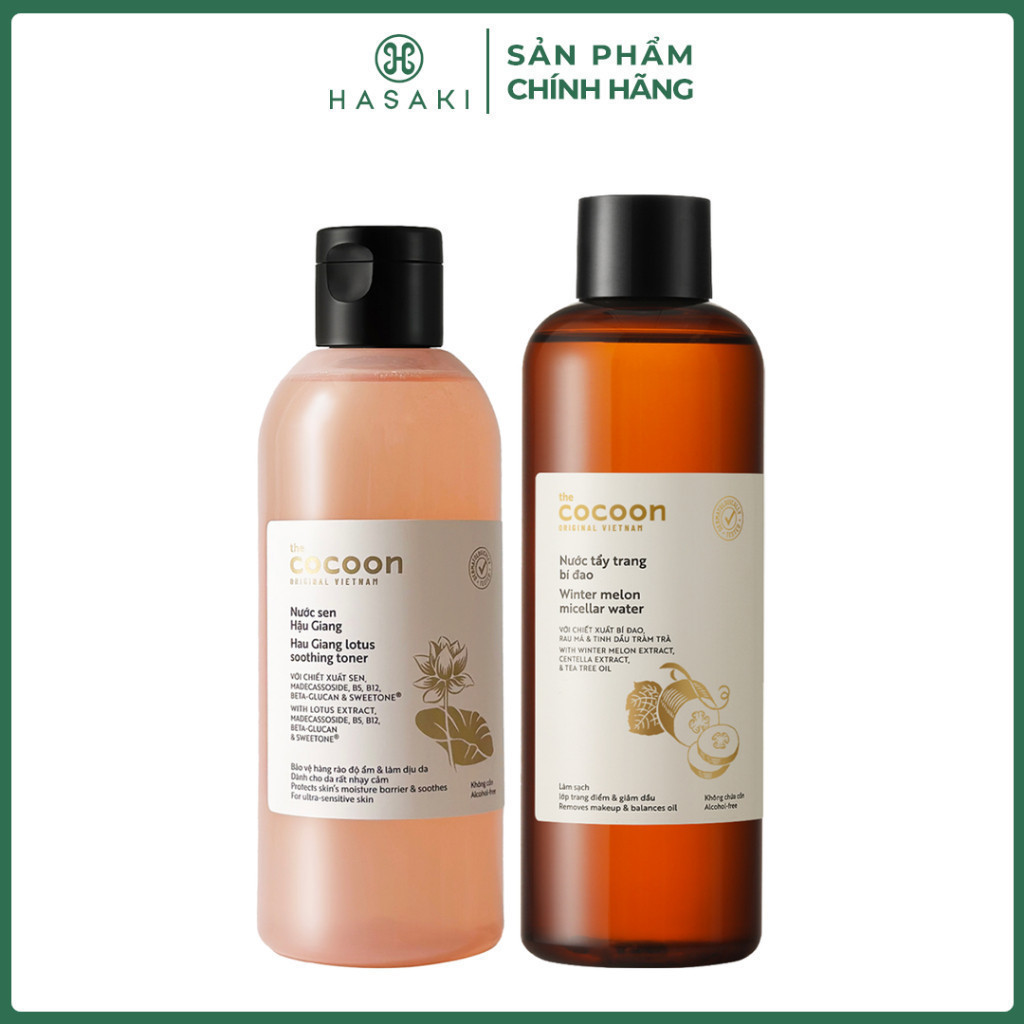 [DAILY] Combo Cocoon Nước Cân Bằng Sen Hậu Giang & Nước Tẩy Trang Bí Đao Hasaki Sản Phẩm Chính Hãng | BigBuy360 - bigbuy360.vn