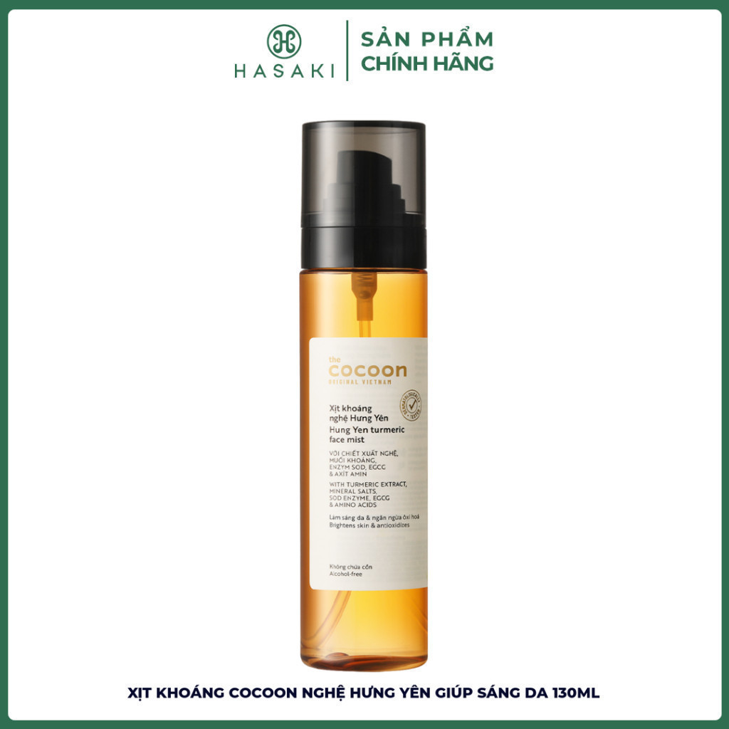 Xịt Khoáng Cocoon Nghệ Hưng Yên Sáng Da 130ml Hasaki Sản Phẩm Chính Hãng