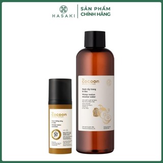 [DAILY] Combo Cocoon Kem Chống Nắng 50ml + Nước Tẩy Trang Bí Đao 500ml Hasaki Sản Phẩm Chính Hãng