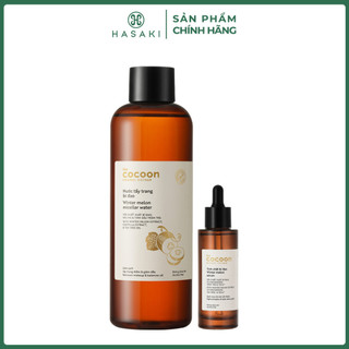  Combo Cocoon Tinh Chất Bí Đao 70ml  Mẫu Mới  & Nước Tẩy Trang Bí Đao 140ml Hasaki  Chính Hãng 
