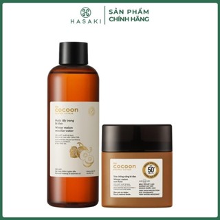 [DAILY] Combo Cocoon Nước Tẩy Trang Bí Đao 500ml + Sữa Chống Nắng Bí Đao 50ml Hasaki Sản Phẩm Chính Hãng