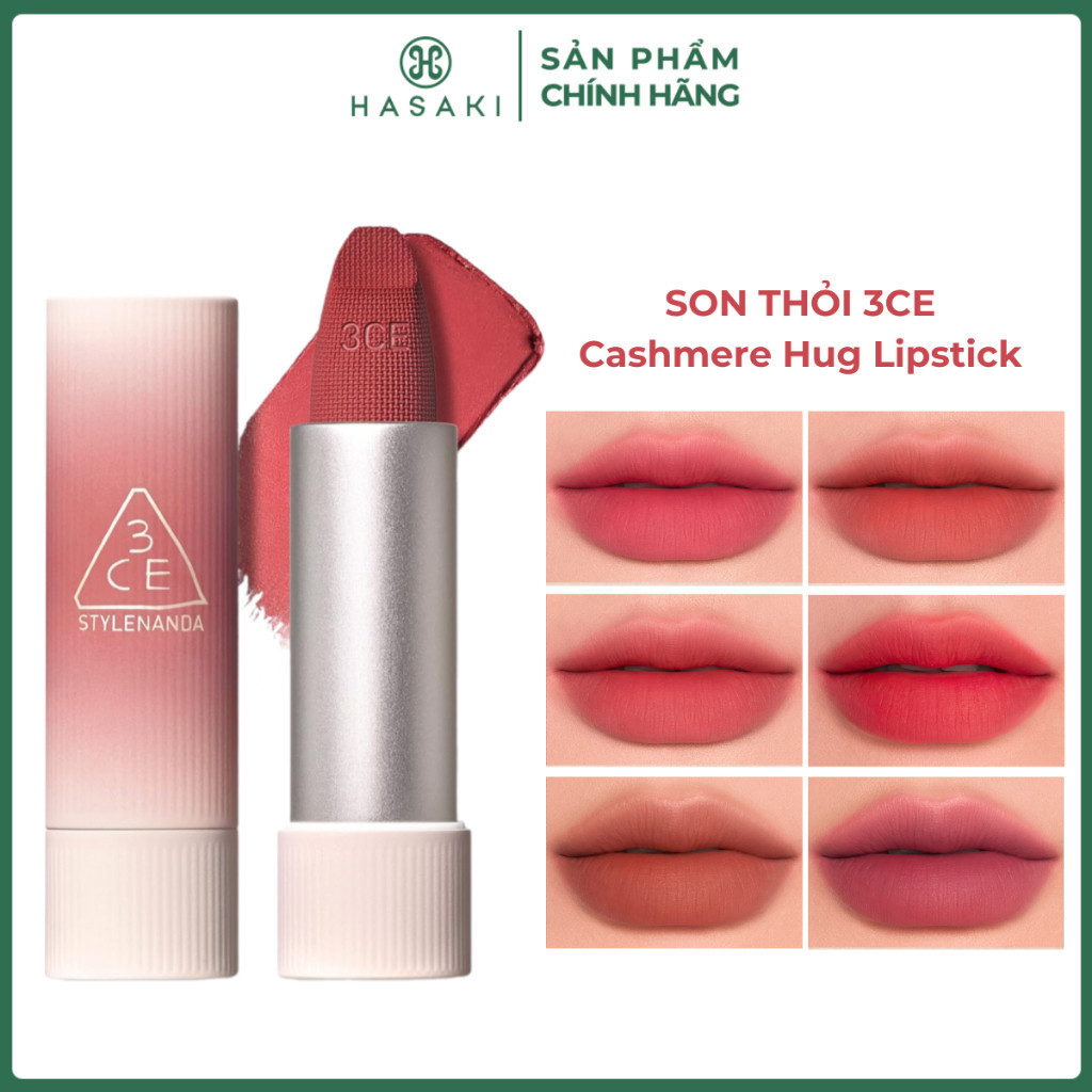 [MEGA 6.6|Add in] Son Len Mịn Lì Mềm Môi 3CE Cashmere Hug Lipstick 3.5g Hasaki Sản Phẩm Chính Hãng | BigBuy360 - bigbuy360.vn
