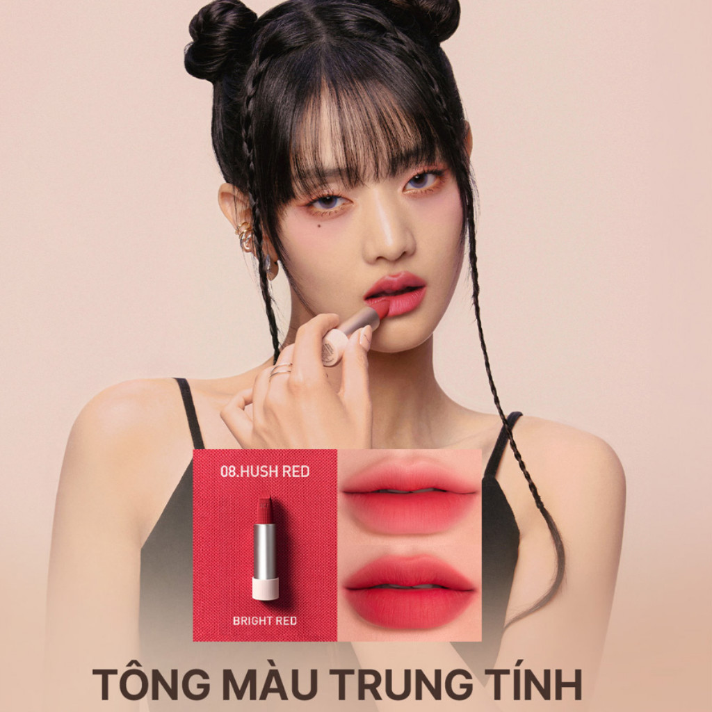 [MEGA 6.6|Add in] Son Len Mịn Lì Mềm Môi 3CE Cashmere Hug Lipstick 3.5g Hasaki Sản Phẩm Chính Hãng | BigBuy360 - bigbuy360.vn