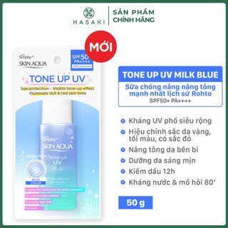   DAILY  Sữa Chống Nắng Sunplay Hiệu Chỉnh Sắc Da 50g  Xanh Dương  Skin Aqua Tone Up UV Milk Blue Hasaki 