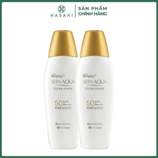 [DAILY] Combo 2 Sữa Chống Nắng Sunplay Skin Aqua Dưỡng Da Sáng Mịn 55g Clear White SPF50+ PA+ Hasaki
