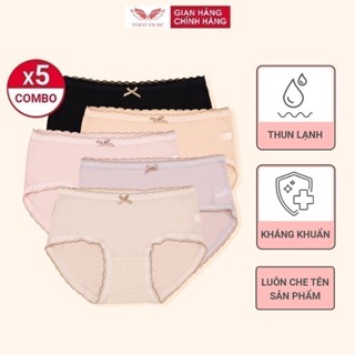 Combo 5 quần lót nữ thun lạnh cạp vừa VINGO CB100 VNGO