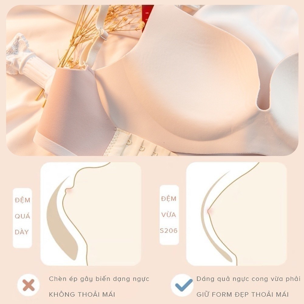 Áo lót nâng ngực tạo khe nữ VINGO/VINGORIA mút dày 2cm không gọng thoải mái không đường may AS206 | BigBuy360 - bigbuy360.vn