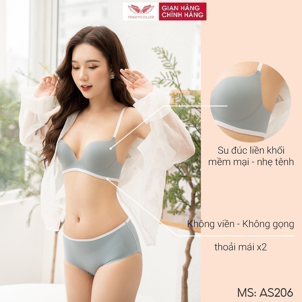Áo lót nâng ngực tạo khe nữ VINGO/VINGORIA mút dày 2cm không gọng thoải mái không đường may AS206 | BigBuy360 - bigbuy360.vn