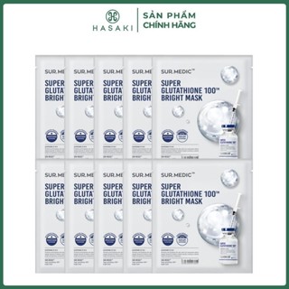 [BULSAN - DAILY] Combo 10 Mặt Nạ Sur.Medic+ Tinh Chất Glutathione Làm Sáng Da 30g Hasaki Sản Phẩm Chính Hãng