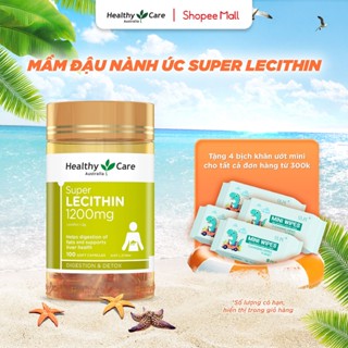 Mầm đậu nành Healthy Care Super Lecithin 1200mg của Úc 100 viên