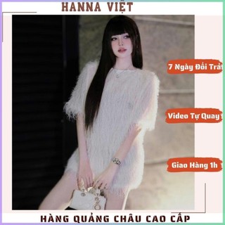  Váy Nữ Sang Chảnh Áo Váy Lông Hotgirl Kèm Tag Cài 2 Lớp Cao Cấp Dáng Giấu Quần Siêu Chảnh Ms744 