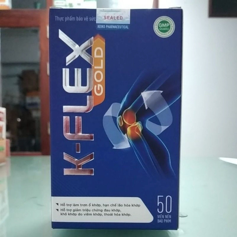 K-FLEX GOLD Glucosamin K FLEX hỗ trợ khớp linh hoạt, giúp làm trơn ổ khớp, 50 viên/hộp.