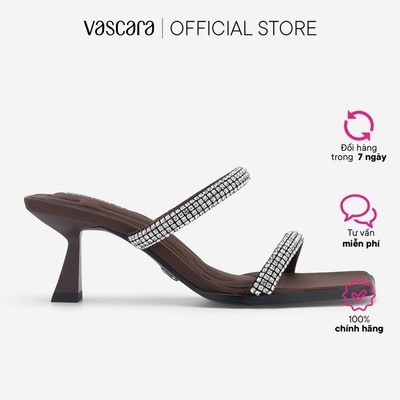 Vascara Guốc Mules Quai Đính Đá Pha Lê - GNN 0221