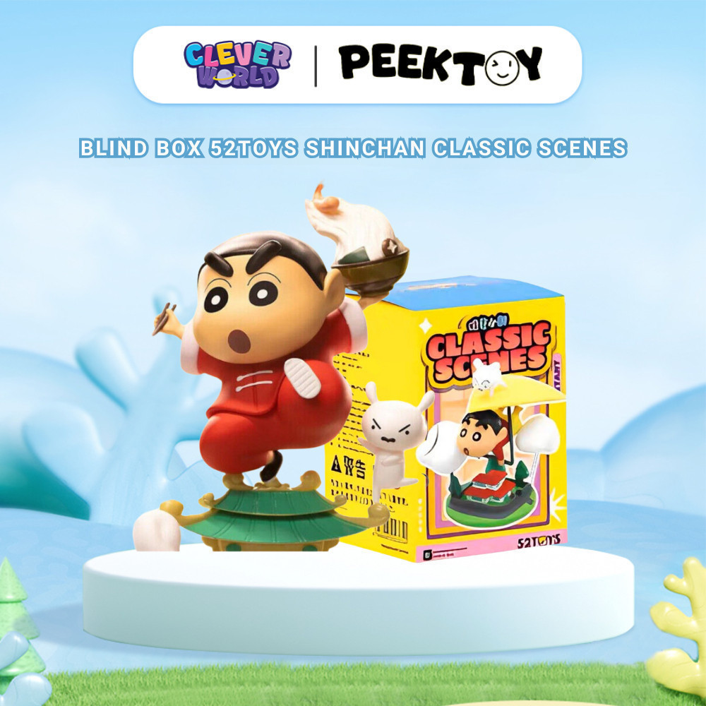 Blind Box Hộp Mù Crayon Shin Chan Classic Scenes 52TOYs Chính Hãng Hộp Bí Ẩn Mô Hình Búp Bê Clever B