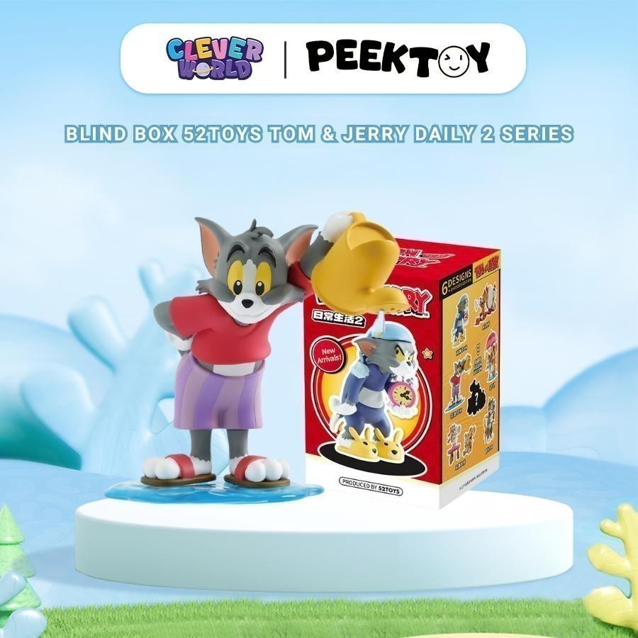 Blind Box 52TOYs Tom and Jerry Daily 2, Đồ Chơi Hộp Mù Mô Hình Hoạt Hình Tom Jerry Clever Box