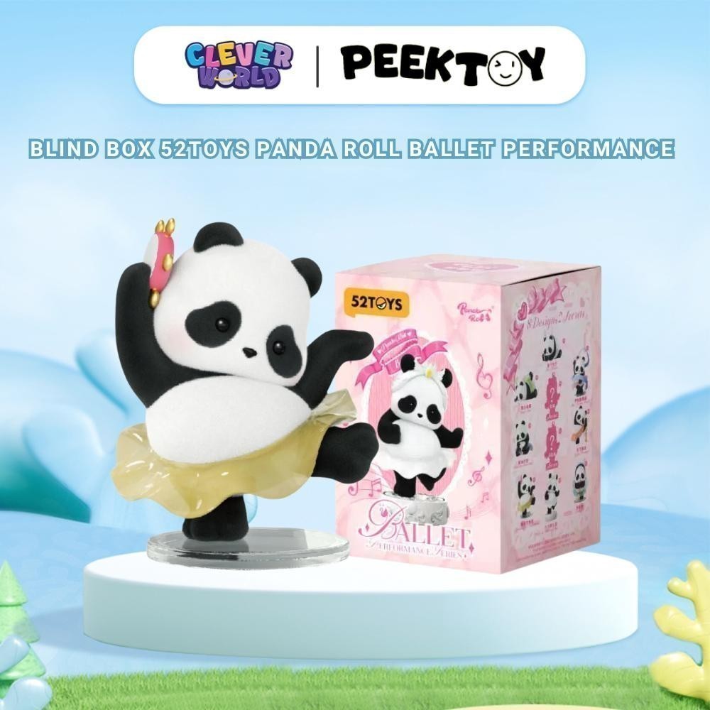 Blind Box Gấu Trúc 52TOYs Panda Roll Ballet Performance, Đồ Chơi Hộp Mù Mô Hình Gấu Trúc Clever Box