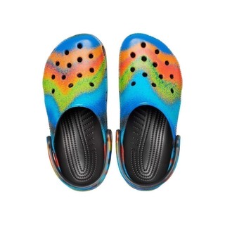 Giày Clog Unisex Crocs Spray Dye Classic - Black/Multi - 208054-0C4