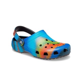 Giày Clog Unisex Crocs Spray Dye Classic - Black/Multi - 208054-0C4