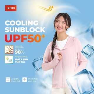 Áo chống nắng nữ CANIFA có mũ kéo khoá túi 2 bên bản cải tiến 2025 6OT25S003