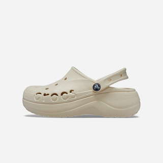 Giày Clog Nữ Crocs Baya Platform - Be - 208186-11S ADS01 LS100 B000