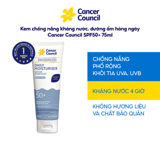   Võ Hà Linh x Cancer Council  Kem chống nắng kháng nước dưỡng ẩm hàng ngày Cancer Council SPF50+ 75ml + 4 Gifts 