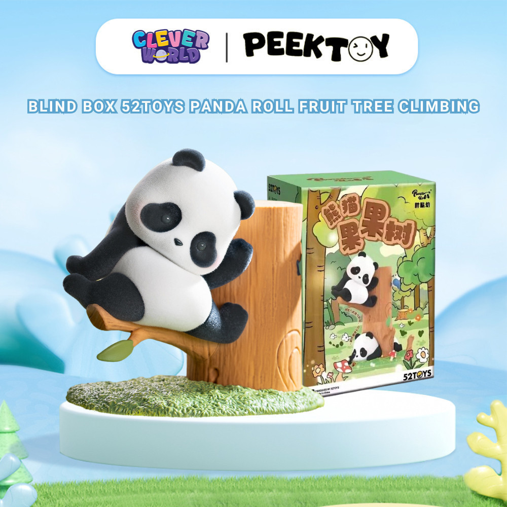 Blind Box Gấu Trúc 52TOYs Panda Roll Fruit Tree Climbing, Hộp Mù Mô Hình Gấu Trúc Clever Box