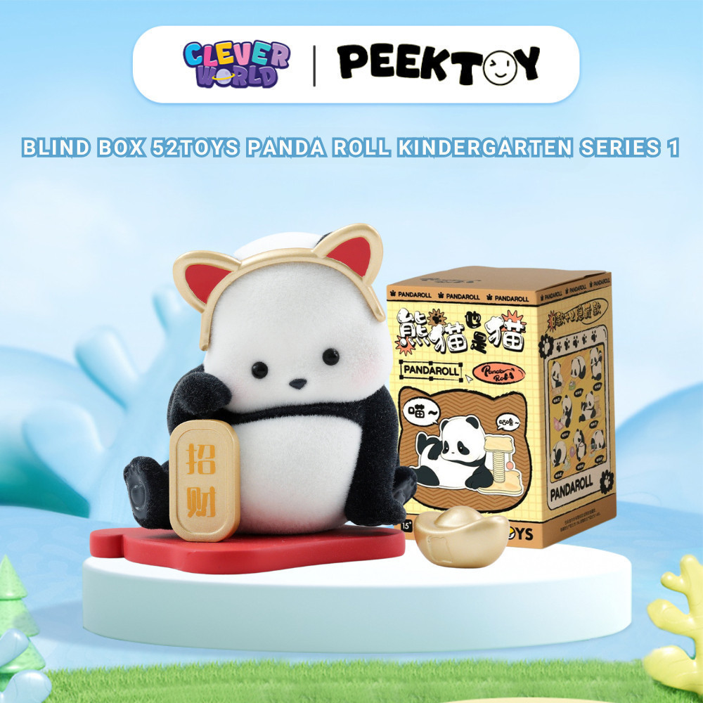 Blind Box Gấu Trúc Panda Roll As A Cat 52TOYs Chính Hãng Hộp Mù Mô Hình Gấu Trúc Clever Box